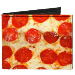Canvas Bi-Fold Wallet - Pepperoni Pizza Vivid