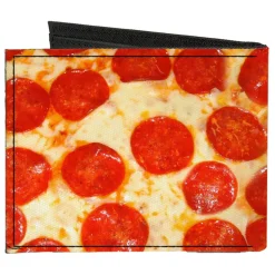 Canvas Bi-Fold Wallet - Pepperoni Pizza Vivid