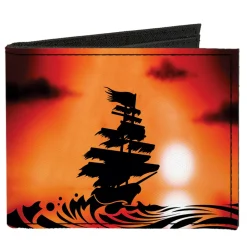 Canvas Bi-Fold Wallet - Pirate Ship