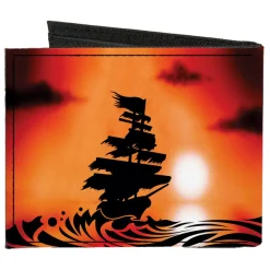 Canvas Bi-Fold Wallet - Pirate Ship