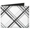 Canvas Bi-Fold Wallet - Plaid X White Gray