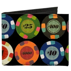 Canvas Bi-Fold Wallet - Poker Chips 1