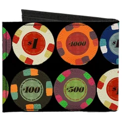 Canvas Bi-Fold Wallet - Poker Chips 1