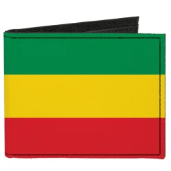 Canvas Bi-Fold Wallet - Rasta