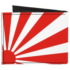 Canvas Bi-Fold Wallet - Rising Sun White Red