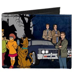 Canvas Bi-Fold Wallet - SCOOBYNATURAL Scooby Doo Supernatural 8-Character Group Pose2