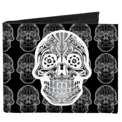 Canvas Bi-Fold Wallet - Skull Candy