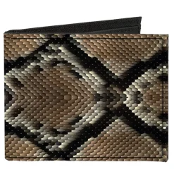 Canvas Bi-Fold Wallet - Snake Skin 1