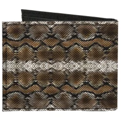 Canvas Bi-Fold Wallet - Snake Skin 2