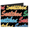 Canvas Bi-Fold Wallet - SNATCHED Script Black/Multi Color
