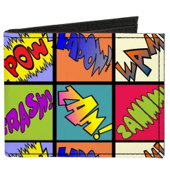 Canvas Bi-Fold Wallet - Sound Effect Checkers Multi Color