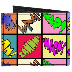 Canvas Bi-Fold Wallet - Sound Effect Checkers Multi Color