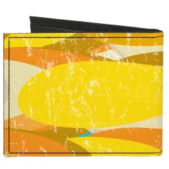 Canvas Bi-Fold Wallet - Spots Stacked Weathered Yellows/Browns