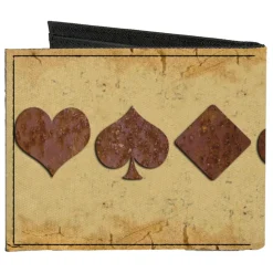 Canvas Bi-Fold Wallet - Suits Tan Stone