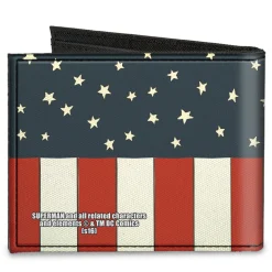 Canvas Bi-Fold Wallet - Superman Shield Americana Red White Blue Yellow