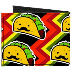 Canvas Bi-Fold Wallet - Taco Man