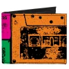 Canvas Bi-Fold Wallet - Tapes Multi Neon