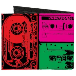 Canvas Bi-Fold Wallet - Tapes Multi Neon