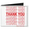Canvas Bi-Fold Wallet - THANK YOU HAVE A NICE DAY Bag Print White Red