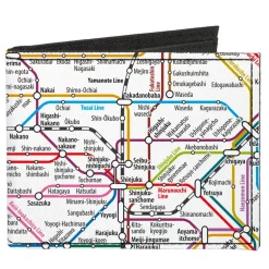 Canvas Bi-Fold Wallet - Tokyo Subway