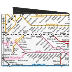 Canvas Bi-Fold Wallet - Tokyo Subway
