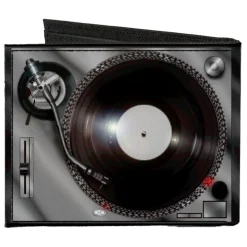 Canvas Bi-Fold Wallet - Turntables