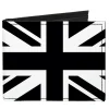 Canvas Bi-Fold Wallet - United Kingdom Flag Black White