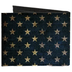 Canvas Bi-Fold Wallet - Vintage US Flag Stretch