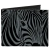 Canvas Bi-Fold Wallet - Zebra Head Black Gray