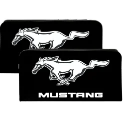 Canvas Snap Wallet - Ford Mustang Black/White Logo CENTERED