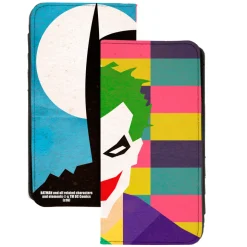 Canvas Snap Wallet -Joker Multi Color + Batman Blue White Juxtaposition