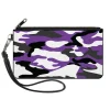 Canvas Zipper Wallet - LARGE - Camo Purple Black Gray White