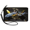 Canvas Zipper Wallet - LARGE - THE LEGEND OF KORRA Group Bending Pose and Logo Black