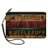 Canvas Zipper Wallet - LARGE - GRYFFINDOR & HUFFLEPUFF Burnt Banners
