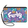 Canvas Zipper Wallet - LARGE - FURBY Title Logo Fur Print Blues/Purple/White