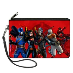 Canvas Zipper Wallet - LARGE - GI Joe COBRA Agents Group Pose and Logo Reds