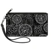 Canvas Zipper Wallet - LARGE - Supernatural Devil's Trap Pentagrams Grays Black White