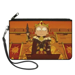 Canvas Zipper Wallet - LARGE - Rick and Morty King Mortaniel Sword Scene