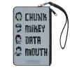 Canvas Zipper Wallet - LARGE - The Goonies CHUNK-MIKEY-DATA-MOUTH Poses Periwinkle/Black