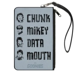 Canvas Zipper Wallet - LARGE - The Goonies CHUNK-MIKEY-DATA-MOUTH Poses Periwinkle/Black
