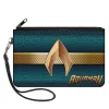 Canvas Zipper Wallet - LARGE - AQUAMAN 2017 Icon Scales Stripe Blues Golds