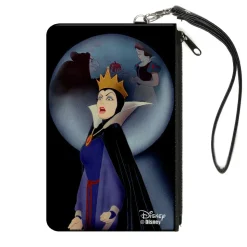 Canvas Zipper Wallet - LARGE - Snow White Evil Queen Old Hag & Snow White Apple Scene