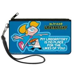 Canvas Zipper Wallet - LARGE - DEXTER'S LABORATORY Dexter and Dee Dee NO PLACE FOR THE LIKES OF YOU Pose Blues