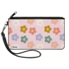 Canvas Zipper Wallet - LARGE - Mickey Mouse Ears Icon Flowers Pink/Multi Pastel