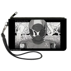 Canvas Zipper Wallet - LARGE - TOONAMI Robot TOM Sketch Pose Black/Grays