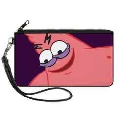 Canvas Zipper Wallet - LARGE - Sponge Bob Savage Patrick Pose Purple