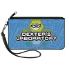 Canvas Zipper Wallet - LARGE - DEXTER'S LABORATORY Title Logo and Dexter Pose Blues