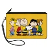 Canvas Zipper Wallet - LARGE - Peanuts Gang Close-Up Group Pose Golden Yellow