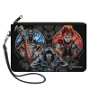 Canvas Zipper Wallet - LARGE - MAGIC THE GATHERING Three Planeswalker Poses and Title Logo Black/Grays/Multi Color