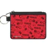 Canvas Zipper Wallet - MINI X-SMALL - PEANUTS Gang Six Character and Title Logo Collage Red/Black
